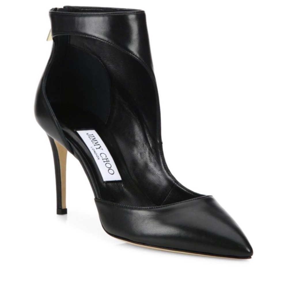 Jimmy Choo Taris 85 Cutout Leather Pumps